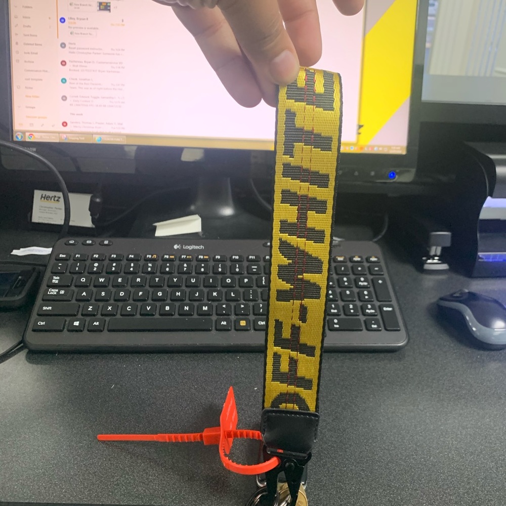 Off white keychain